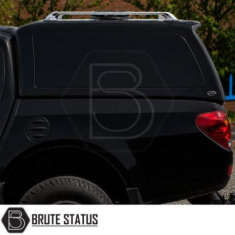 Mitsubishi L200 Series 4 RS canopy solid sided commercial hardtop with glazed rear tailgate window for secure storage