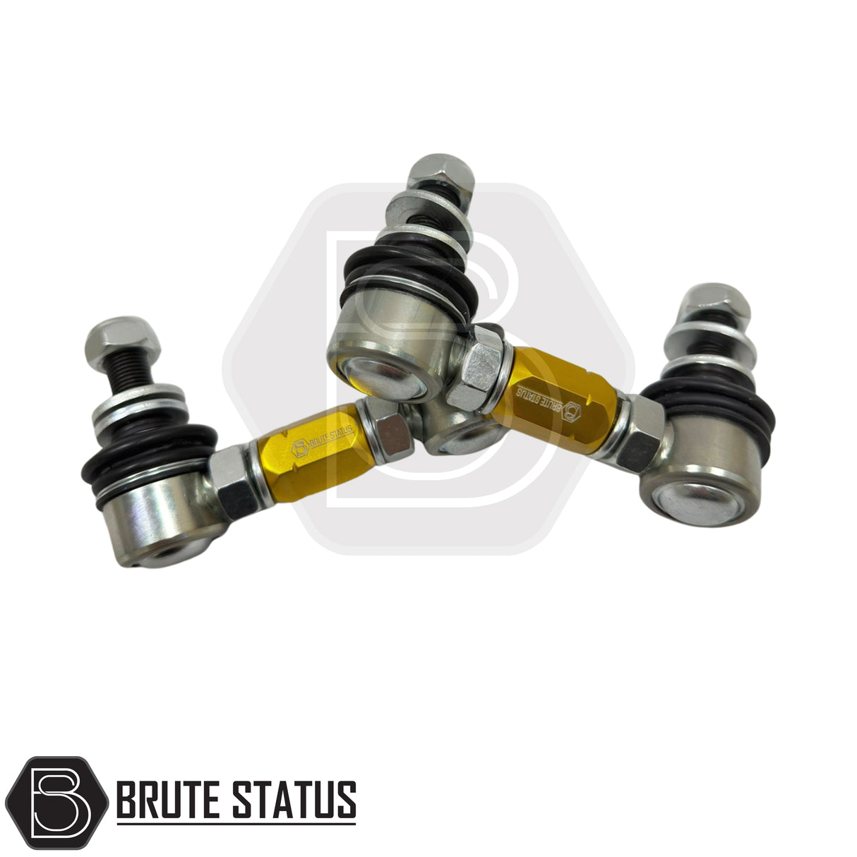 High-strength aluminium alloy anti-roll bar links for Mitsubishi L200 (2015-2024), adjustable for optimal roll bar alignment and durability.