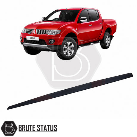 Rear truck bed tailgate top protective cover strip for Mitsubishi L200 Series 4 pickup truck offroad 4x4 vehicle. Suitable for overlanding set ups. Easy and straightforward installation. 