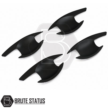 Mitsubishi L200 Series 5 2015-2019 matte black door handle inserts set of 4 made from high quality ABS plastic with 3M adhesive tape