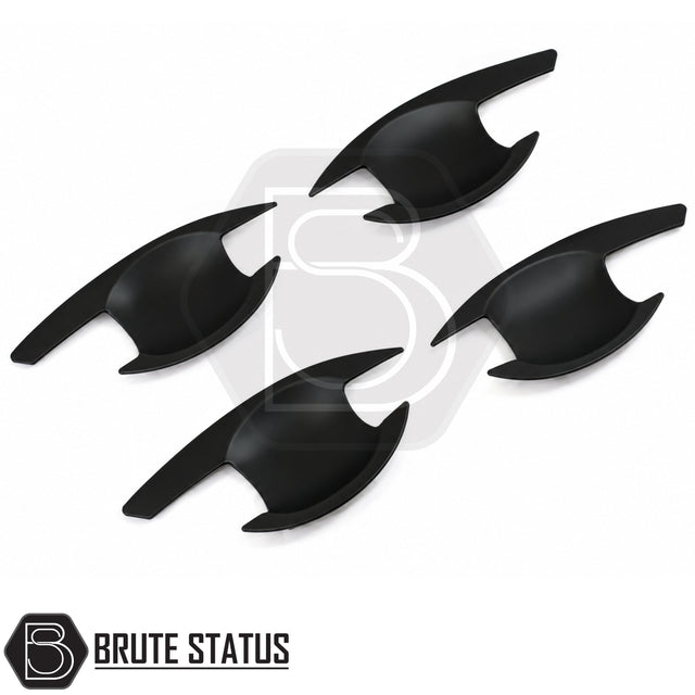 Mitsubishi L200 Series 5 2015-2019 matte black door handle inserts set of 4 made from high quality ABS plastic with 3M adhesive tape