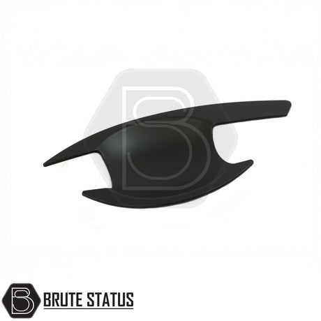 Mitsubishi L200 MK5 2015-2019 matte black door handle insert covers with durable fade resistant ABS construction and easy adhesive fitment