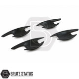 Mitsubishi L200 MK5 Series 5 matte black door handle trim inserts set of 4 for 2015-2019 models with easy 3M adhesive installation