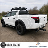 Mitsubishi L200 2015-2019 Overland Extreme wheel arch extensions with rubber seal fitment, wide body styling kit for off-road and adventure builds.