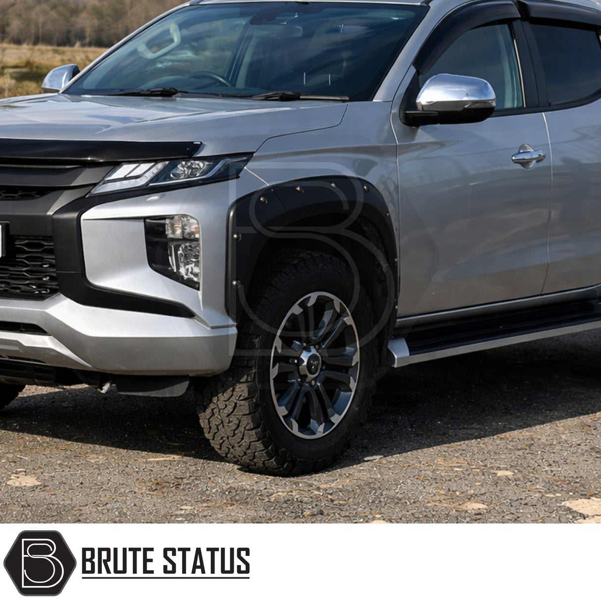 Mitsubishi L200 Series 6 2019+ wide fender flares AdBlue compatible black ABS wheel arch extensions