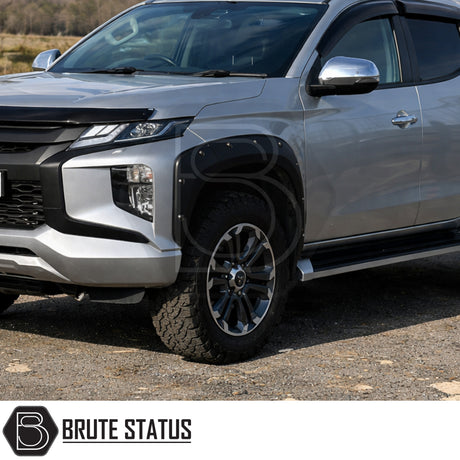 Mitsubishi L200 Series 6 2019+ wide fender flares AdBlue compatible black ABS wheel arch extensions