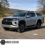 Black bolt-on style fender flares for Mitsubishi L200 2019+ Series 6 double cab AdBlue models