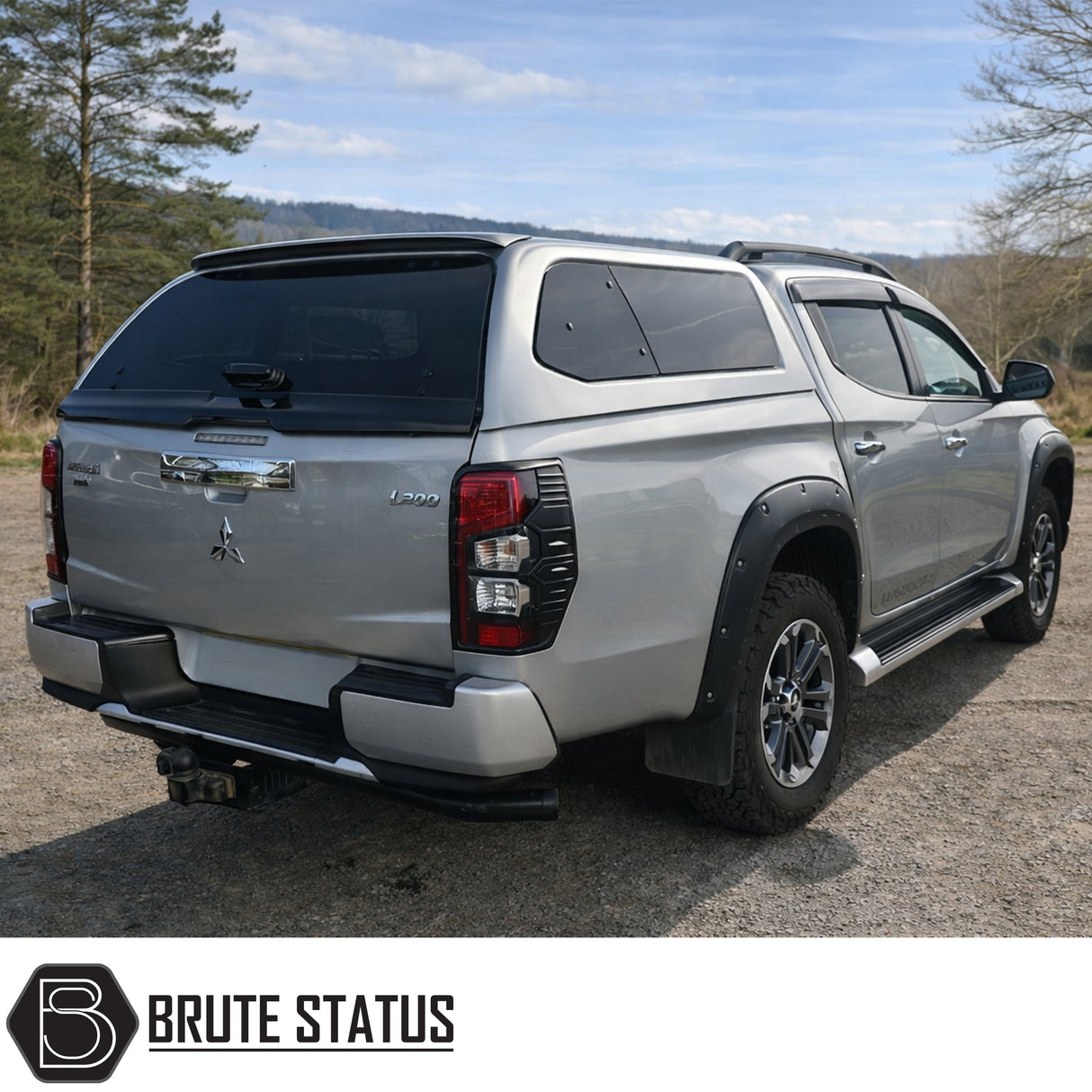 Series 6 Mitsubishi L200 2019+ aggressive wide body fender flares black smooth finish