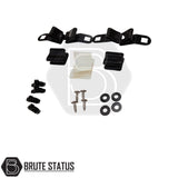 Acrylic black bonnet guard for Nissan Navara, made from strong ABS plastic with an aerodynamic design, helping protect the bonnet and windscreen from bugs and stone chips, rust and fade resistant, easy to fit with all brackets included and pre-assembled.