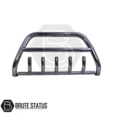 Chrome city bar fitted to a 2015–2022 Nissan Navara NP300, made from durable carbon steel to enhance styling and provide bumper protection, with a TÜV-certified, no-drill, DIY installation using chassis-mounted brackets.