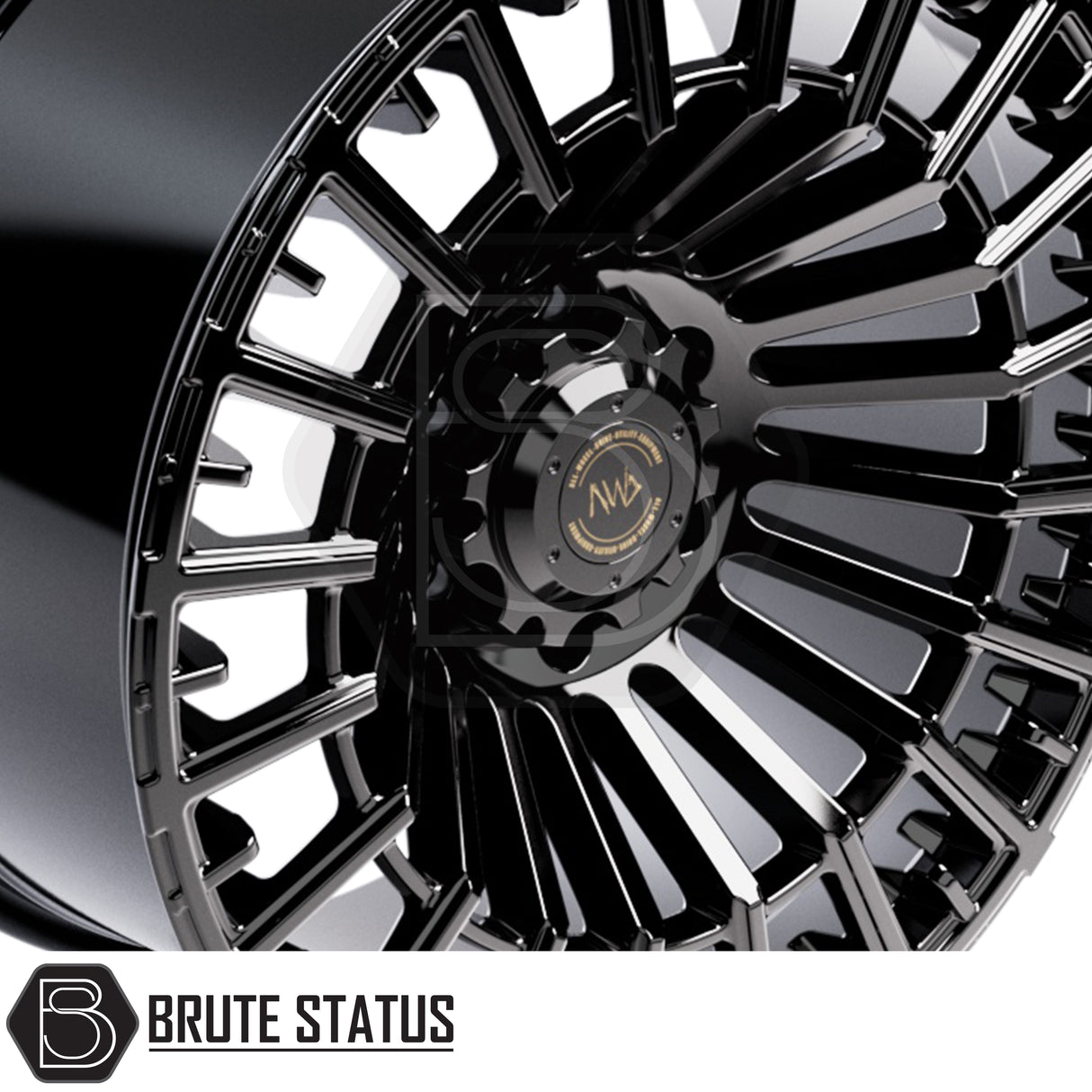 Set of four Hawke Nevada wheels in gloss or matte black with included wheel nuts, spigot rings and rugged styling