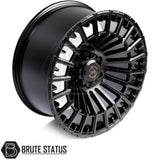 Hawke Nevada black alloy wheels with wide 20x9.5 fitment, 1150kg load rating and premium pickup truck design