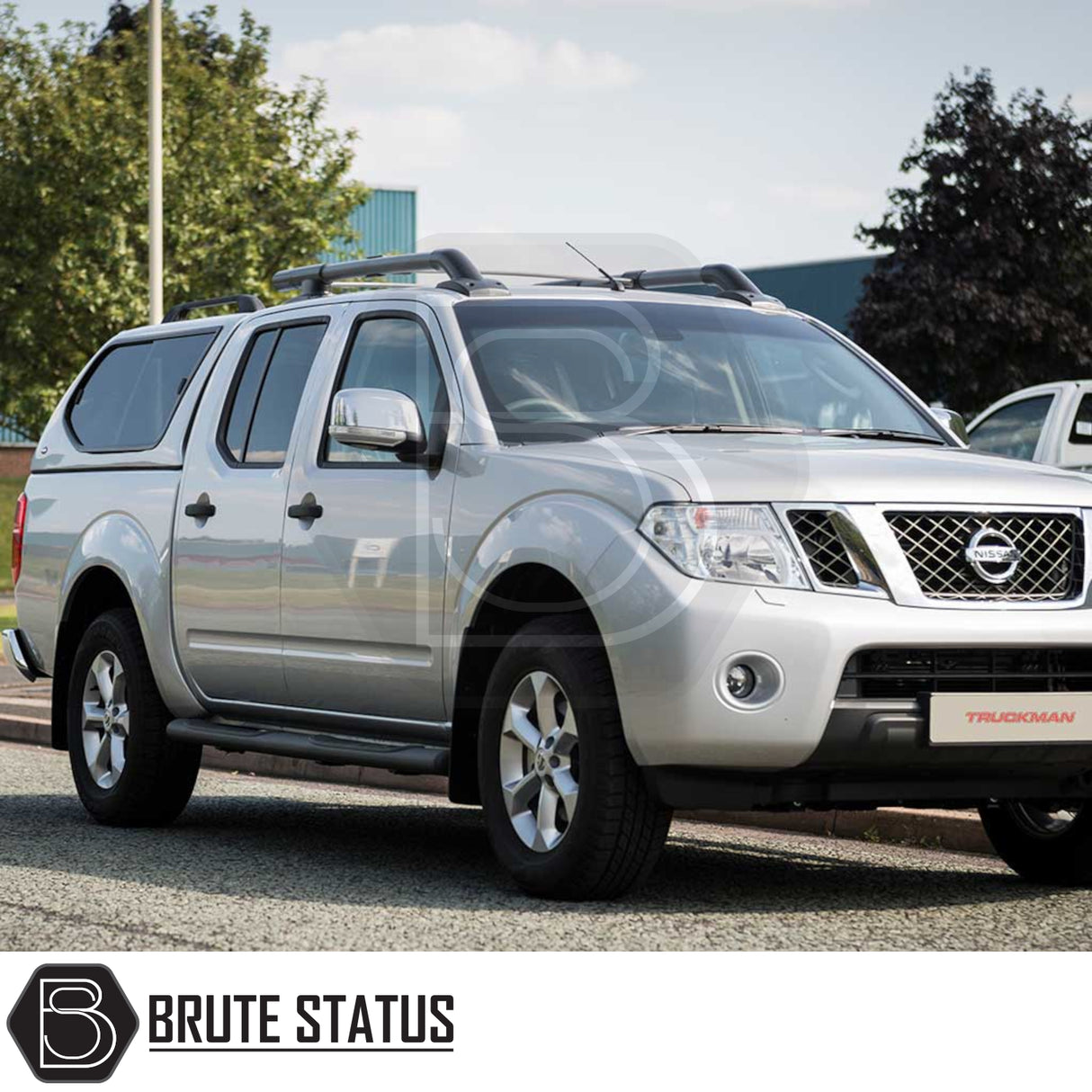 Nissan Navara 2005-2015 D40 with Truckman GLS Hardtop Canopy featuring remote locking, lockable sliding windows, and a luxury design, enhancing vehicle's utility and security.