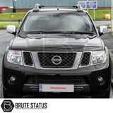 Nissan Navara 2005-2015 D40 Truckman Grand Hardtop Canopy with remote locking, featuring a chrome-accented grille and TRUCKMAN front plate, enhancing storage and security.
