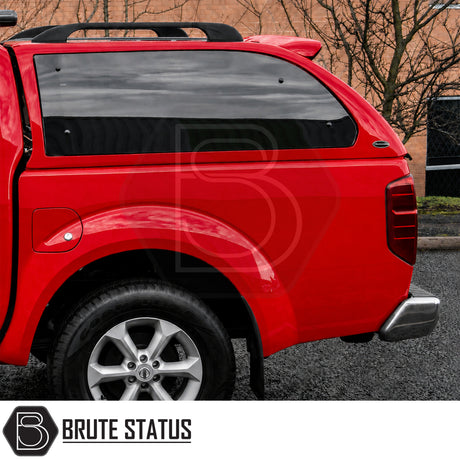 Truckman Grand canopy fitted to Nissan Navara D40 pickup truck with aerodynamic cab-high styling
