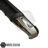 Nissan Navara NP300 chrome rear bumper 2015–2022 featuring OEM-style finish, non-slip steps, and single sensor per side