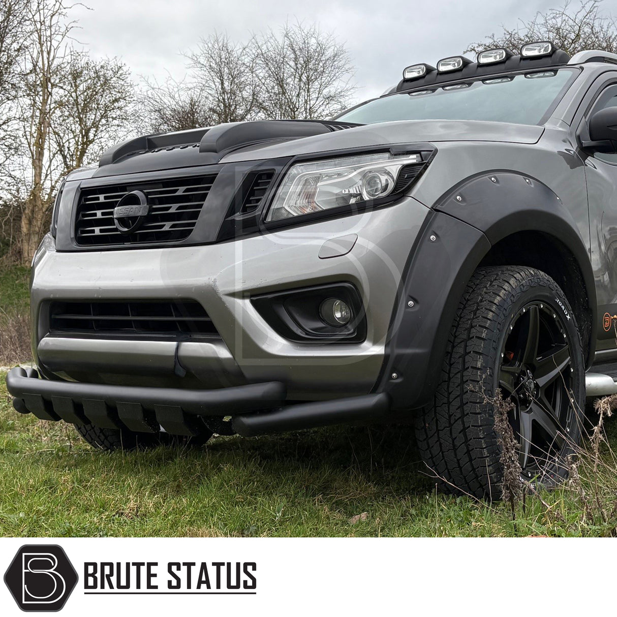 Nissan Navara NP300 2015-2022 headlight covers ABS black trims aggressive styling 3M adhesive easy fit Navara accessories UK