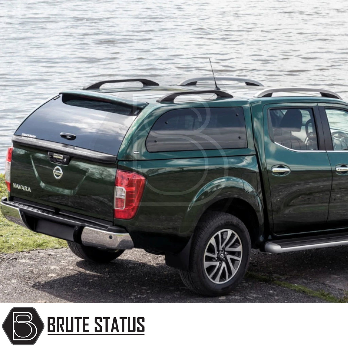 Nissan Navara 2015-2023 NP300 Truckman Grand Hardtop Canopy with remote locking, featuring tinted windows and roof rails, enhances storage and style for your pickup.