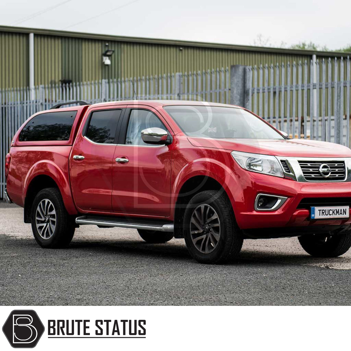 Nissan Navara 2015-2023 NP300 Truckman Grand Hardtop Canopy with remote locking, featuring a cab-high design and tinted windows, enhancing storage and security.