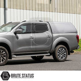 Nissan Navara 2015-2023 NP300 Truckman RS Hardtop Canopy with glazed rear window and remote locking, showcasing its solid-sided design for enhanced security.