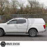 Nissan Navara 2015-2023 NP300 with Truckman RS Hardtop Canopy, featuring a glazed rear window and remote locking, enhancing security and functionality for commercial use.