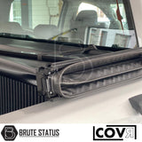 Nissan Navara D40 2005-2015 tri-fold load bed cover by COVR, durable UV-stable tonneau cover with reinforced construction.
