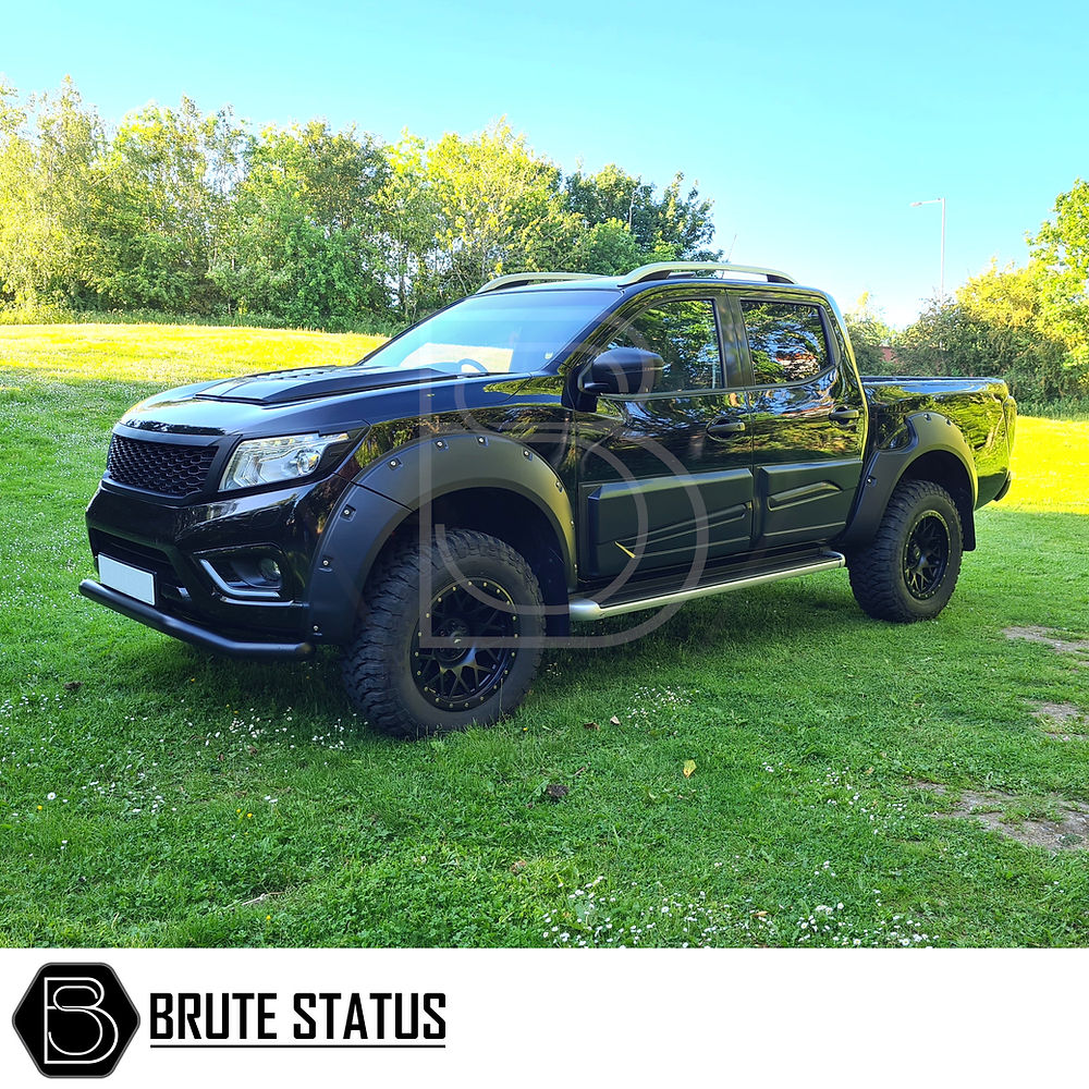 Nissan Navara NP300 2015-2017 riveted wheel arch flares wide body kit black ABS fender extensions Navara UK