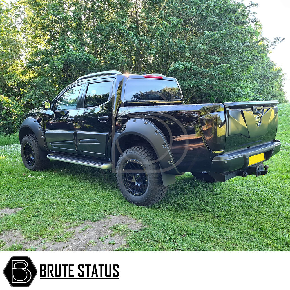 Nissan Navara NP300 wide wheel arch kit 2015-2017 rivet style black fender flares pickup truck accessories