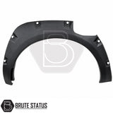 Wide wheel arch extensions for Nissan Navara NP300 AdBlue Double Cab with two fuel flaps and matte black finish