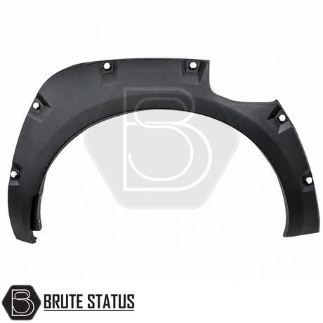 Wide wheel arch extensions for Nissan Navara NP300 AdBlue Double Cab with two fuel flaps and matte black finish