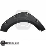 Matte black fender flares for Nissan Navara NP300 Double Cab featuring strong adhesive fitment and off-road styling
