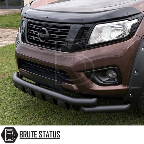 Nissan Navara NP300 2015-2022 city bar nudge bar matte black steel front bumper guard bull bar Navara accessories UK