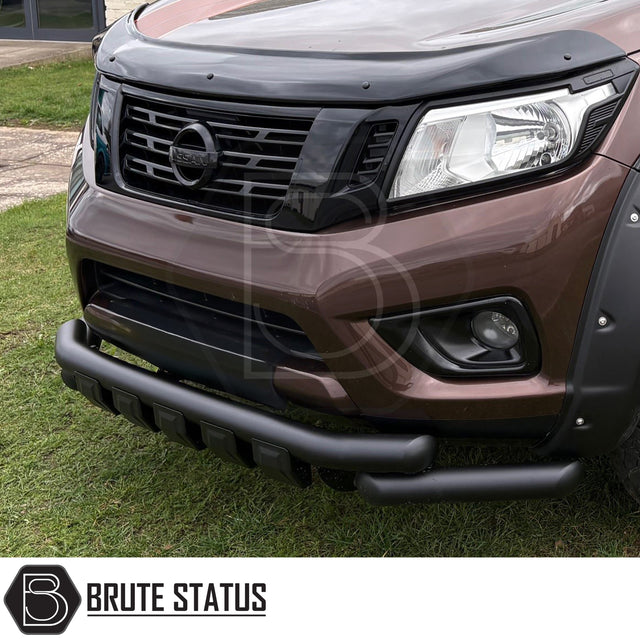 Nissan Navara NP300 2015-2022 city bar nudge bar matte black steel front bumper guard bull bar Navara accessories UK