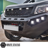 Nissan Navara NP300 2015-2022 heavy duty matte black steel winch front bumper for off road protection and recovery