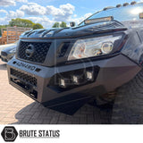 Matte black heavy duty carbon steel winch bumper for Nissan Navara NP300 2015-2022 off road and recovery use