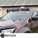 Nissan Navara NP300 2015-2022 roof spoiler with LED lights black ABS rear spoiler truck styling upgrade Navara accessories UK