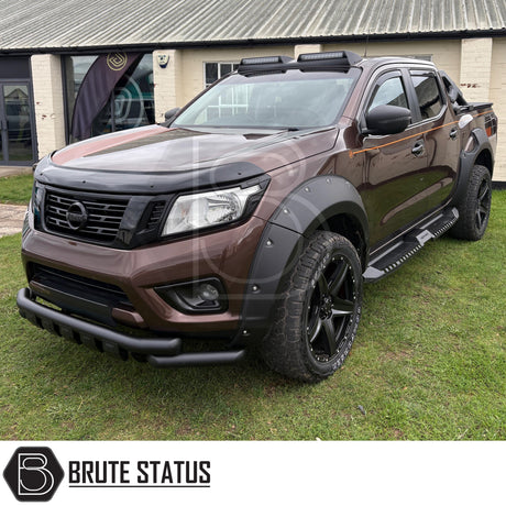 Nissan Navara NP300 roof spoiler LED light bar 2015-2022 black tailgate spoiler aggressive styling easy fit Navara truck accessory