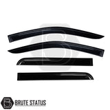 Mercedes X-Class 2017-2020 bonnet guard and wind deflectors set – durable black acrylic bundle for style, protection, and all-weather driving.