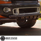 Nissan Navara NP300 2015-2022 City Bar (Nudge Bar) in matt black, shown on a orange Navara, enhances bumper protection and style.