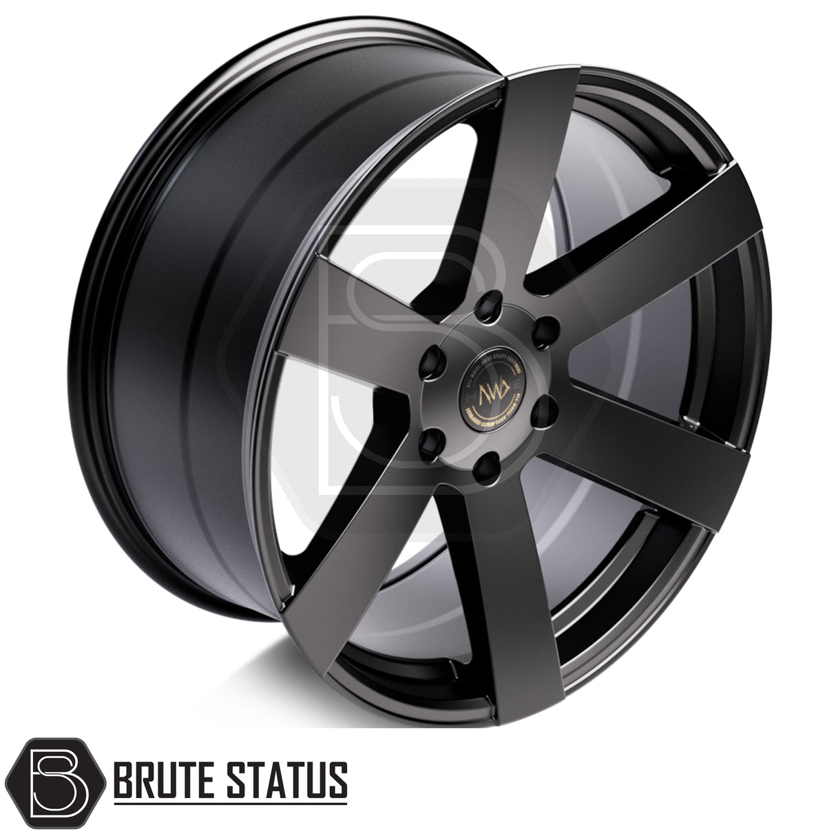 Set of four Hawke Nomad matte black alloy wheels with included wheel nuts, spigot rings and rugged off-road styling