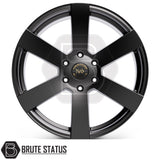 Premium Hawke Nomad 20-inch wheels in matte black designed for pickup trucks and SUVs with 955kg load rating