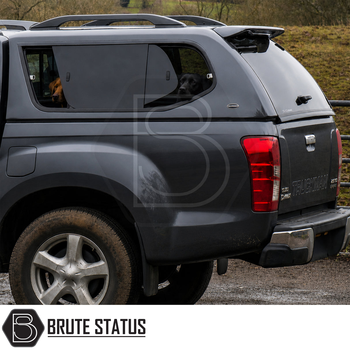 Truckman GLS canopy fitted to Isuzu D-Max pickup truck with vinyl-lined interior and LED load light