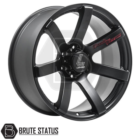 Lenso RT-Concave alloy wheel in matte black finish, available in 17x9, 18x9 or 20x9 size with ET20 offset, 6x139.7 PCD and 106 centre bore, suitable for pickup trucks and off-road vehicles.