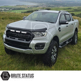 Ford Ranger 2015–2022 Facelift Bonnet Guard – Premium black acrylic stone and bug deflector, aerodynamic design, protects bonnet and windscreen, durable ABS construction, fade and rust resistant, easy fit with pre-assembled mounting brackets included.