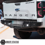 Heavy duty rear bumper in matte black for 2012-2022 Ford Ranger pickup trucks 