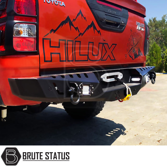 Heavy duty rear bumper in matte black for 2012-2022 Ford Ranger pickup trucks 