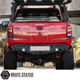 Heavy duty rear bumper in matte black for 2012-2022 Ford Ranger pickup trucks 