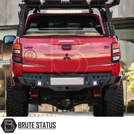 Heavy duty rear bumper in matte black for 2012-2022 Ford Ranger pickup trucks 