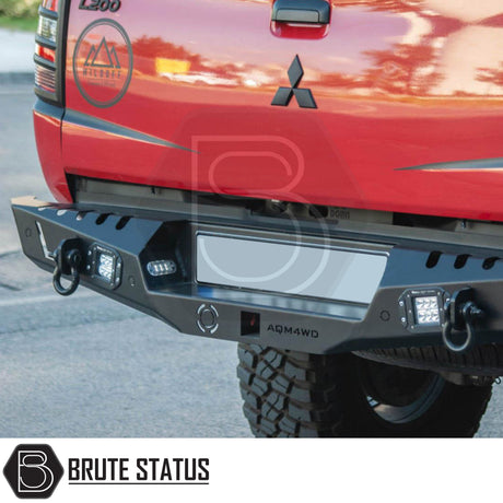 Heavy duty rear bumper in matte black for 2012-2022 Ford Ranger pickup trucks 