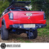 Heavy duty rear bumper in matte black for 2012-2022 Ford Ranger pickup trucks 